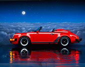 POR 07 RK0056 03
1989 Porsche 911 Speedster Convertible Red Profile Studio