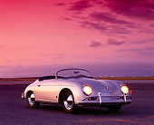 POR 07 RK0081 07
1958 Porsche Speedster Silver Low 3/4 Front View On Pavement Filtered