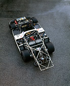 POR 27 RK0021 09
1976 Jules Porsche Race Car 1977 Le Mans Winner Overhead Rear 3/4 View On Pavement