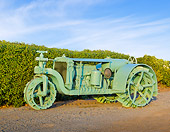TRA 01 RK0144 01
1918 GMC Samson Green Profile View On Gravel By Shrubs