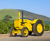 TRA 01 RK0163 01
1938 John Deere Model D Yellow 3/4 Front View On Pavement