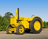 TRA 01 RK0164 01
1938 John Deere Model D Yellow 3/4 Front View On Pavement