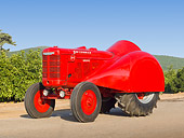 TRA 01 RK0169 01
1949 McCormick Deering Grove Red 3/4 Side View On Pavement