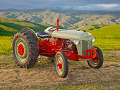 TRA 01 RK0274 01
1941 Ford 9N Tractor Red 3/4 Front View On Grass