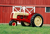 TRA 01 RK0279 01
1956 Cockshutt Blackhawk Golden Eagle 40 D-4 Diesel Tractor 3/4 Side View On Grass By Barn