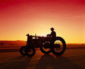 TRA 01 RK0004 04
Farmall F-12 Tractor With Man Sunset Silhouette