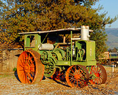 TRA 01 RK0020 03
1916 Case 20140 Tractor 3/4 Front View By Trees