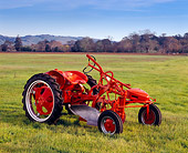 TRA 01 RK0024 02
1948 Allis-Chalmers Model G Tractor Red 3/4 Front View In Field
