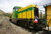 TRN 01 RK0001 01
Train On Tracks Yellow And Green 3/4 Front View