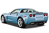 VET 01 IZ0014 01
2013 Chevrolet Corvette GS Coupe Blue 3/4 Rear View On White Seamless