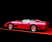VET 01 RK0146 05
1991 Chevrolet Corvette Callaway Twin Turbo Speedster Fuchsia 3/4 Rear View Studio