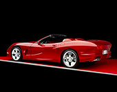 VET 01 RK0590 07
2002 Avelate Corvette Roadster Red 3/4 Rear View On Red Floor Gray Line Studio