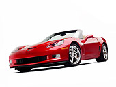 VET 01 RK0973 01
2011 Chevrolet Corvette GS Convertible Red 3/4 Front View On White Seamless