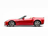 VET 01 RK0981 01
2011 Chevrolet Corvette GS Convertible Red Profile View On White Seamless
