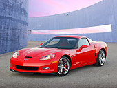 VET 01 RK1034 01
2012 Chevrolet Corvette Grand Sport Red 3/4 Front View On Pavement By Concrete Wall At Dusk