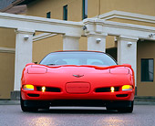 VET 01 RK0013 02
1997 Chevrolet Corvette Red Head On Shot By Building