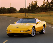 VET 01 RK0074 01
1995 Chevrolet Corvette ZR1 Yellow 3/4 Front View On Road