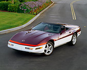 VET 01 RK0153 08
1995 Chevrolet Corvette Indy Pace Car Convertible Overhead 3/4 Front On Road