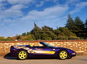 VET 01 RK0299 04
1998 Chevrolet Corvette Convertible Pace Car Profile View On Pavement