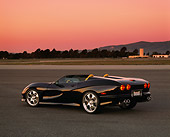 VET 01 RK0571 01
2002 Chevrolet Corvette Speedster Purple Blue 3/4 Rear View On Pavement Filtered