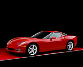 VET 01 RK0684 07
2005 Chevrolet Corvette  Red 3/4 Front View Studio