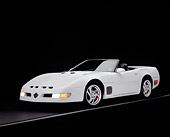 VET 01 RK0689 06
1994 Chevy Callaway Corvette Convertible White Side 3/4 View On Gray Line Studio