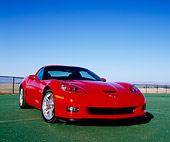 VET 01 RK0709 14
2006 Chevrolet Corvette Z06 Red Low 3/4 Front View On Turf