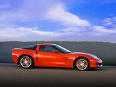 VET 01 RK0762 01
2007 Chevrolet Corvette Z06 Red 3/4 Front View On Pavement