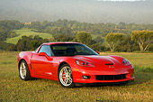 VET 01 RK0767 01
2007 Chevrolet Corvette Z06 Red  3/4 Front View On Dirt