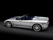 VET 01 RK0780 01
2007 Chevrolet Corvette Callaway C16 Cabrio Silver 3/4 Rear View Studio