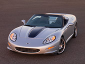 VET 01 RK0792 01
2007 Chevrolet Callaway C16 Cabrio Silver Overhead 3/4 Front View On Pavement