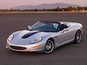VET 01 RK0793 01
2007 Chevrolet Callaway C16 Cabrio Silver Overhead 3/4 Front View On Pavement