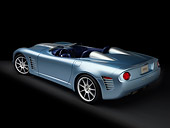 VET 01 RK0812 01
2007 Chevrolet Corvette Callaway C16 Speedster Light Blue 3/4 Rear Overhead View Studio