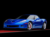 VET 01 RK0843 01
2008 Chevrolet Corvette Z06 Coupe Blue 3/4 Front View Studio