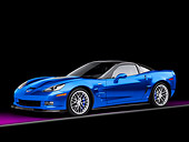 VET 01 RK0916 01
2009 Chevrolet Corvette ZR1 Blue 3/4 Front View Studio