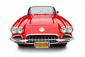 VET 02 BK0028 01
1959 Chevrolet Corvette Roadster Red And White Front View On White Seamless