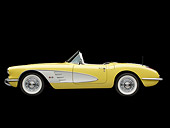 VET 02 RK0384 01
1958 Chevrolet Corvette Roadster Panama Yellow And White Profile View In Studio