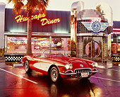 VET 02 RK0010 01
1958 Chevrolet Corvette Fuel Injection Red And White 3/4 Front In Front Of Diner