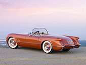 VET 02 RK0311 01
1955 Chevrolet Corvette Convertible Copper 3/4 Rear View On Pavement