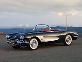 VET 02 RK0325 01
1958 Chevrolet Corvette Convertible Charcoal 3/4 Front View On Pavement