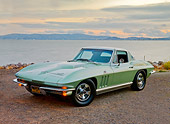 VET 03 RK0643 01
1966 Chevrolet Corvette Green 3/4 Front View By Ocean