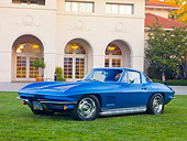 VET 03 RK0670 01
1967 Chevrolet Corvette Blue 3/4 Front View On Grass By House