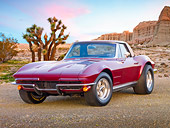 VET 03 RK0761 01
1964 Chevrolet Corvette Burgundy 3/4 Front View On Gravel In Desert