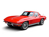 VET 03 RK0791 01
1965 Chevrolet Corvette Stingray Red 3/4 Front View On White Seamless