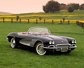 VET 03 RK0048 06
1961 Chevrolet Corvette Convertible Black 3/4 Side On Grass