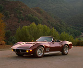 VET 03 RK0218 02
1969 Chevrolet Corvette Stingray Convertible Burgundy 3/4 Side View On Pavement