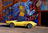 VET 03 RK0284 04
1968 Chevrolet Corvette 427 Convertible Yellow 3/4 Side View On Pavement