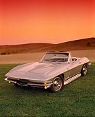 VET 03 RK0329 01
1965 Chevrolet Corvette Convertible Silver 3/4 Front View On Grass Filtered