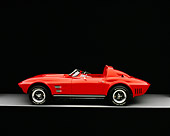 VET 03 RK0463 08
1963 Chevrolet, Corvette, Grand Sport, Red Profile Shot On Gray Line Studio