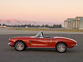VET 03 RK0498 01
1962 Chevrolet Corvette Roadster Red Profile View On Pavement At Dusk